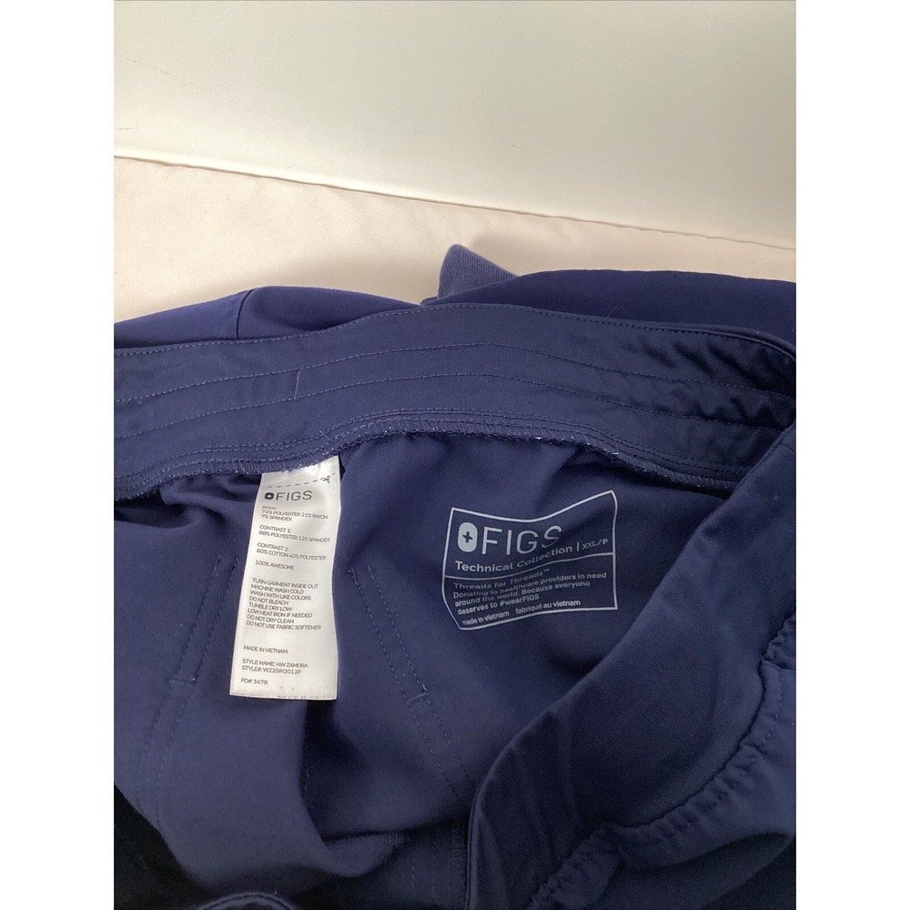 Figs Technical Collection Set Women's Size XXL Top Navy Blue Jogger Pants XXL-P - Picture 9 of 9